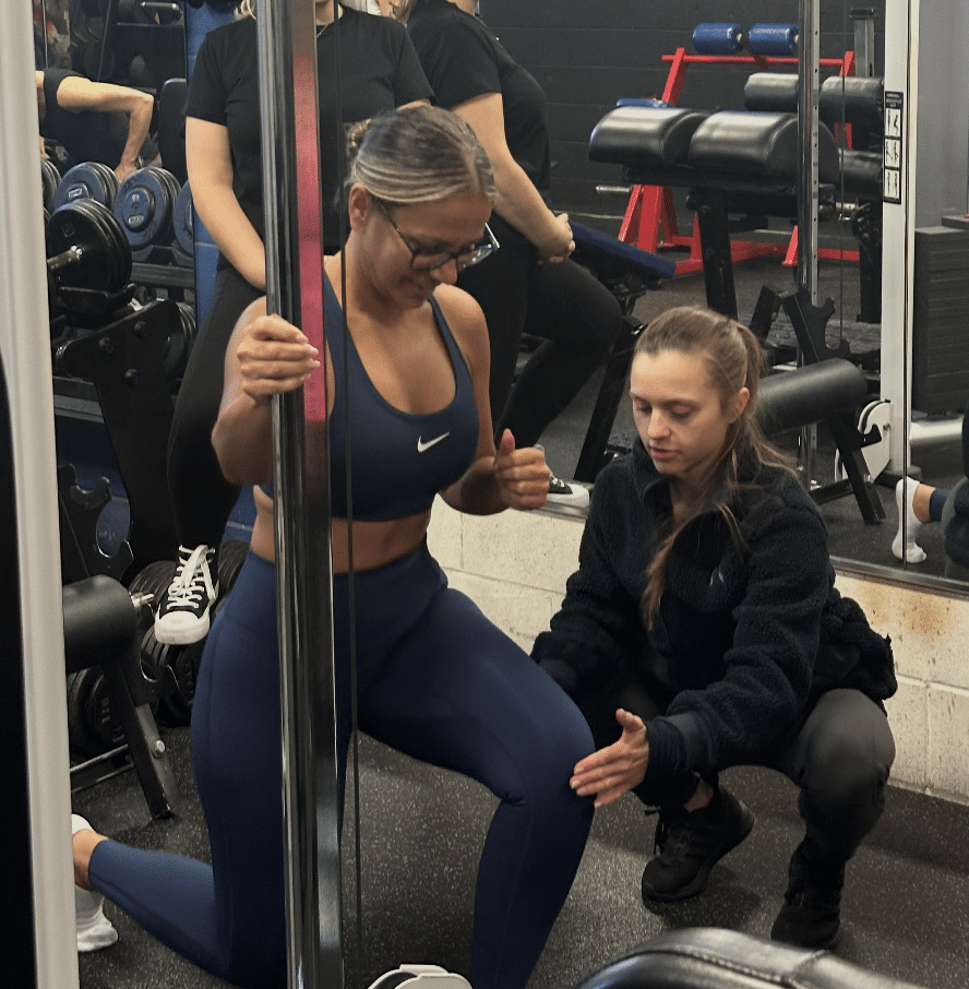Magda Banas coaching a client at Hammer Fitness Gym