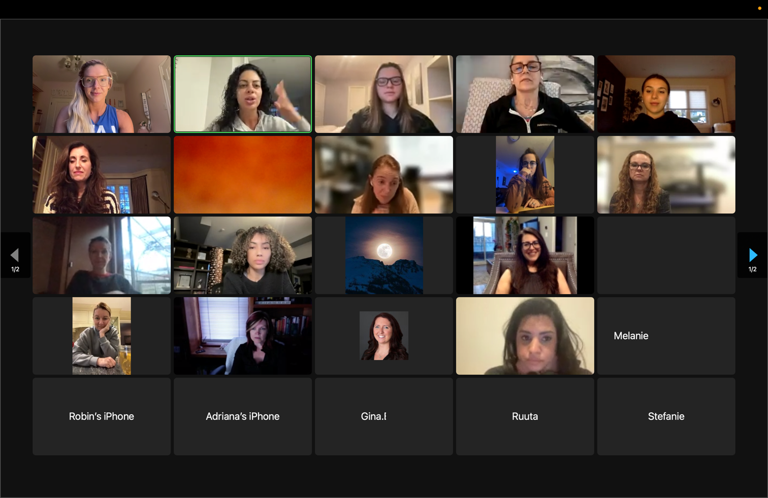 Lady The Fup community Zoom call