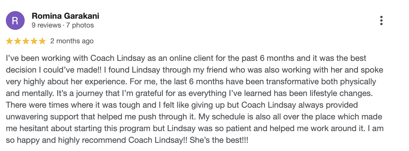 Client testimonial