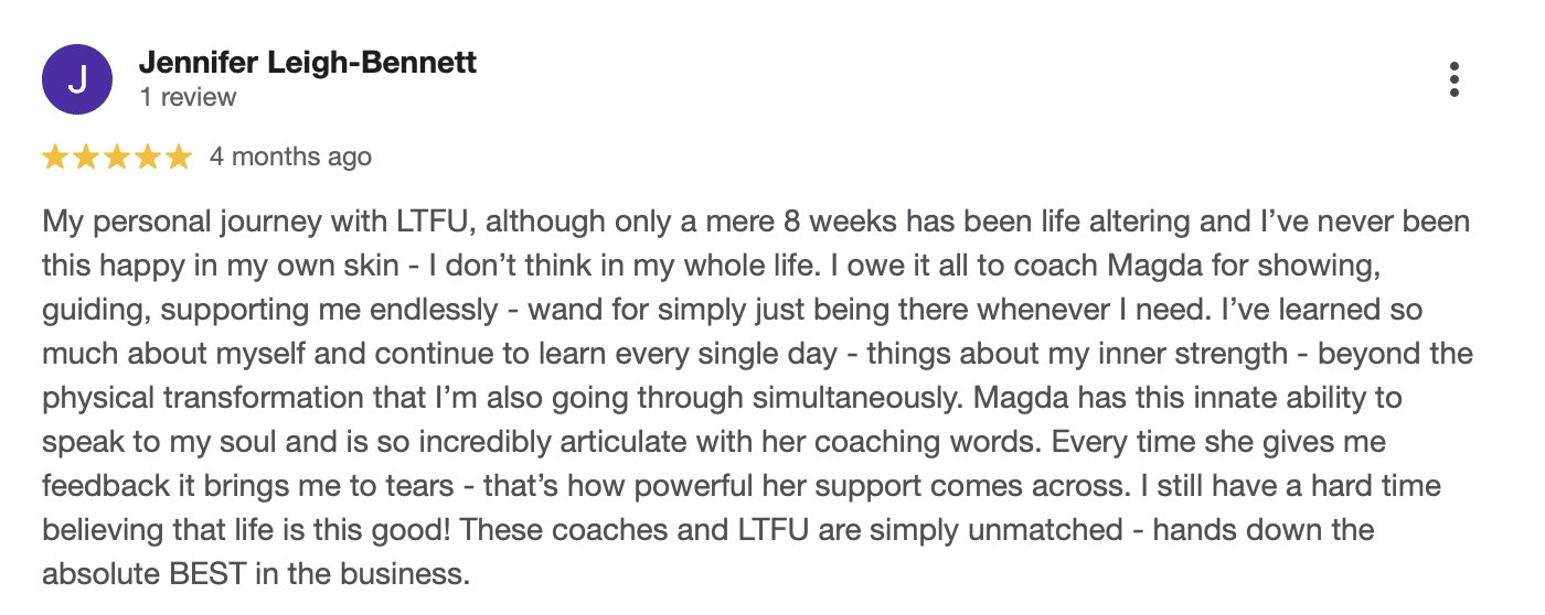 Client testimonial